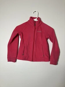 columbia Fleece Jacket Girls Sz XS(6) Pink Full Zip Casual School - Picture 1 of 6