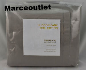 Hudson Park 680 Thread Count Cotton Sateen FULL / QUEEN Duvet Cover Pewter