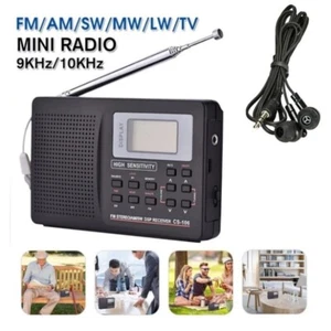 Reproductor de altavoces estéreo digital radio AM/FM/SW/MW/LW de banda completa portátil + auriculares - Imagen 1 de 10