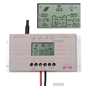 Neu Solar Laderegler Solarregler SOLARPANEL MPPT 30A LCD 12V/24V USB Port - Bild 1 von 8