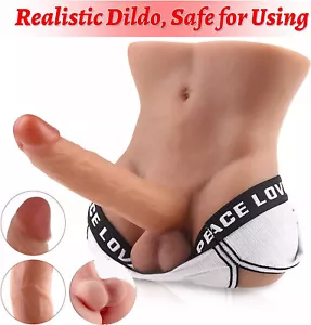 Life-like Masturbator Doll Realistic Silicone Riding Torso Dildo Penis Sex Toy F - Picture 1 of 24