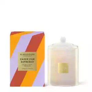 Eager For Espresso Double Shot Tiramisu 380g Soy Candle Glasshouse Fragrances - Picture 1 of 3
