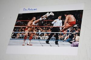 WWF WWE ARN ANDERSON SIGNED 8X10 PHOTO THE BRAINBUSTERS W/TULLY BLANCHARD 