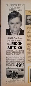 Jerry Lewis Cenicienta 1961 foto Ricoh automático 35 cámara publicitaria - Imagen 1 de 1