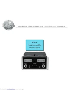 Bedienungsanleitung-Owner's Manual für McIntosh MHA 150 - Picture 1 of 1