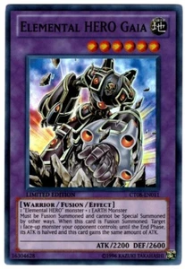 Yugioh - 1X Elemental HERO Gaia - Super Rare - Limited - CT08-EN011 - Near Mint - Picture 1 of 1