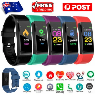 Smart Watch BT Fitness Tracker Heart Rate Blood Pressure Sleep Monitor Bracelet - image 1 of 4
