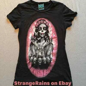 Too Fast DAY OF THE DEAD Ladies T Shirt Sz. (S) Witchy Goth Girl - Picture 1 of 2