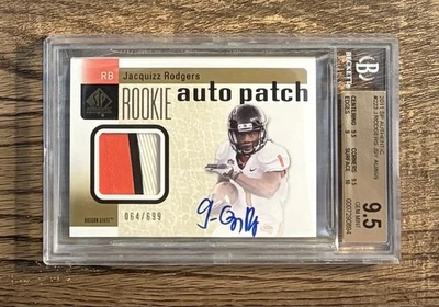 2011 SP Authentic #223 Jacquizz Rodgers Auto Jersey /699 BGS 9.5 Gem Mint 💎 - Image 1 of 2