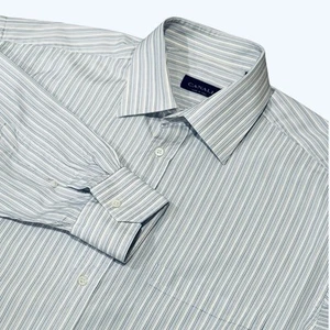 Canali Dress Shirt Mens 16.5 Blue Purple Striped Button Up Luxury Designer Italy - Picture 1 of 14