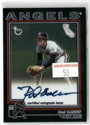 Topps 2004 edición exclusiva retirada #TA-RC Rod Carew autógrafo ángeles automático Foto 1 de 2