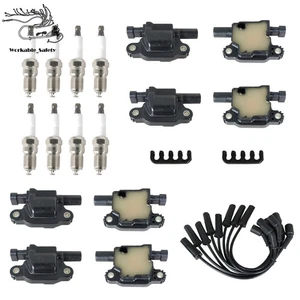 8Pcs UF413 Ignition Coil+41-962 Spark Plug+9748UU Wire For Chevrolet GMC - Picture 1 of 9