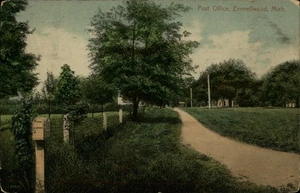 Pennellwood, MI Post Office 1910 Berrien County Michigan Postkarte - Bild 1 von 2