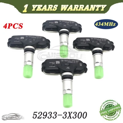 4x SENSOR MONITOR PRESIÓN NEUMÁTICOS TPMS Para Hyundai Elantra 2010-2014 52933-3X300 Foto 1 de 4