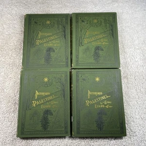 PICTURESQUE PALESTINE 1881 1st Edition Sinai Egypt 4 Volume Steel Wood Engraving - Picture 1 of 23