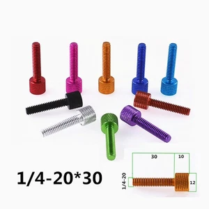 UNC 1/4-20*30mm Aluminio Moleteado Tornillos Pulgar Agarre Perno Anodizado Modelo Hágalo Usted Mismo - Imagen 1 de 5