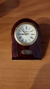 Vintage Howard Miller Du Pont Bristol Wedge Rosewood Desk Clock New Battery! - Picture 1 of 8