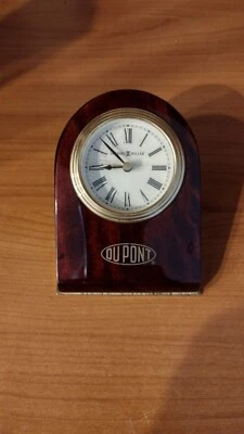 Vintage Howard Miller Du Pont Bristol Wedge Rosewood  Desk Clock New Battery! - Image 1 of 4