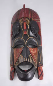 Vintage Nachlass handgeschnitzte Holzmaske afrikanischer Stammes - Bild 1 von 7