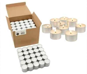 Stonebriar 6-7 Hour Long Burning Unscented Tea Light Candles, White 200 Pack - Picture 1 of 7