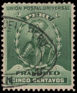 PERU 146 - Francisco Pizarro "1897 Green" (pa25483) - Picture 1 of 1