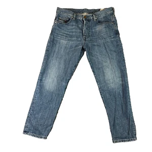 Diesel Mens Jeans Slim Skinny Light Blue Button Fly 100% Cotton Mharky W34 L27 - Picture 1 of 13