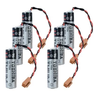 6 Pcs ER6V/ 3.6V 2400mAh PLC Battery Lithium Battery with Plug for M64 System - Picture 1 of 7