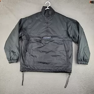 Giacca vintage vecchia marina uomo media nera pullover foderata tasca canguro Y2k - Foto 1 di 12