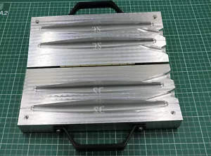 CNC machined 2 cavity 32oz Trolling sinker aluminum fishing mold - Picture 1 of 6