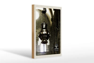 Holzschild Reise 20x30 cm Spanien Kirche Laterne Mittelalter Schild wooden sign - Bild 1 von 4