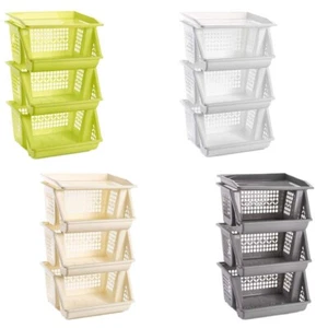 Scaffale da Cucina Con 3 Ripiani in Plastica Bianco Mobile 36x29x63 Vari Colori - Foto 1 di 21