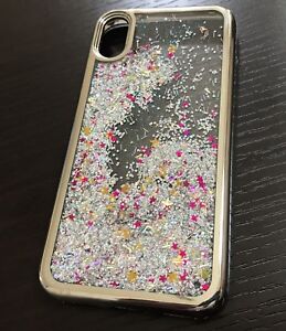 iPhone XS Max (6.5") - TPU Rubber Flowing Waterfall Liquid Glitters Case Cover
