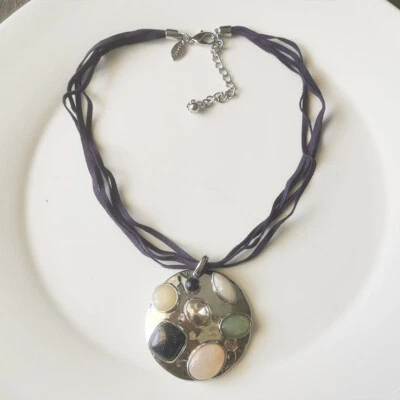 18" New Chicos Round Tag Pendant Necklace Gift Fashion Women Party Show Jewelry - Image 1 of 3