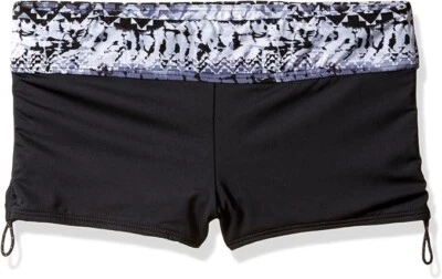 Pantalones cortos TYR Emerald Lake Boy, grandes, negros/grises Foto 1 de 2