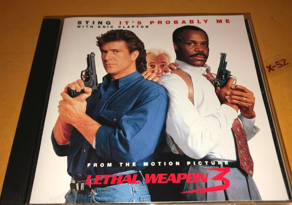 Lethal Weapon 3 Sting CD hit single Its Probably Me Eric Clapton Mel Gibson Foto 1 de 3