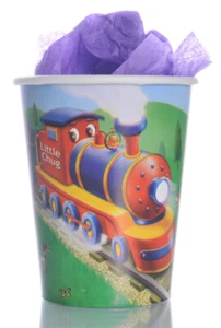 Little Chug Train 9-oz Paper Cups (8 ct) - Picture 1 of 1