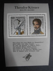 Block 25  *1991 * Theodor Körner  *2 Marken 60+100 Pfennig  *PF Postfrisch - Bild 1 von 1