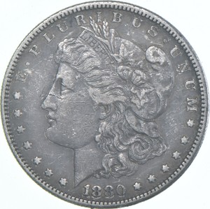 W@W Early 1880 Morgan Silver Dollar - 90% US Coin - Nice Coin *361