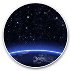 2 x naklejki winylowe 15cm - Ziemia Noc Niebo Konstelacje Astronomia #44928