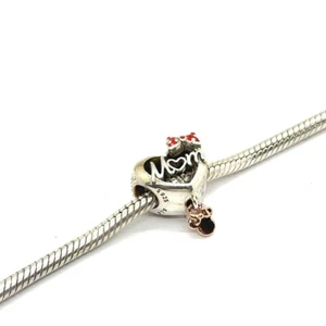 PANDORA DISNEY MINNIE MOUSE MUM HEART CHARM S925 SILVER (EPJ029380) - Picture 1 of 5