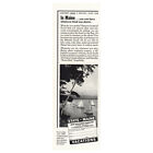 1947 Maine: Pleasure Boating Inland Lakes Vintage Print Ad