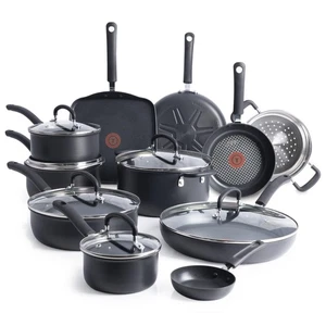 T-fal Ultimate Hard Anodized Nonstick Cookware17 Piece, Oven Broiler Safe 400F - Picture 1 of 8