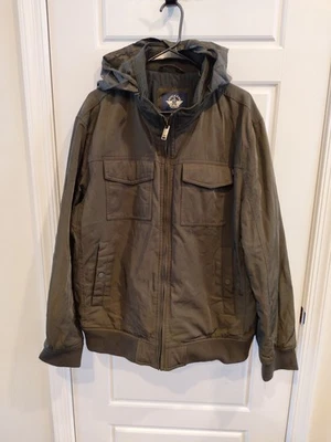 Men's DOCKERS Olive Green Solid Jacket - Size XL - Image 1 of 4