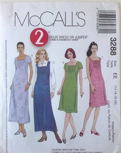 McCalls 3288 Misses 2 Hour Dresses Jumper Sewing Pattern Sz 14-20 - Picture 1 of 1