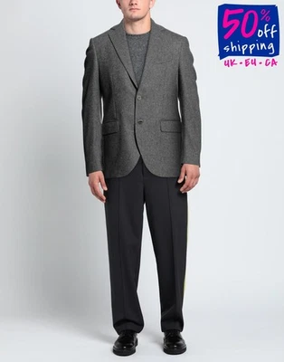 RRP €481 GRIMANI Flannel Blazer Jacket IT48 US38 M Wool Blend Made in Italy - Image 1 of 4