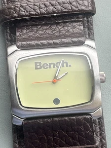 Men's BENCH BC0323GRBR Wrist Watch. Quartz Battery. Working. Green Silver Orange - Picture 1 of 8