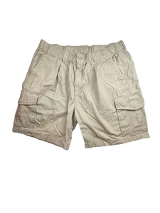 Tommy Bahama Survivor E-waist Shorts Sz Large Cargo Pockets Beige Fly Zipper - Picture 1 of 13