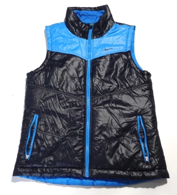 NIKE THE ATHLETIC DEPT M LADIES REVERSIBLE ZIP PUFFER VEST BLUE OUTDOORS - Image 1 of 4