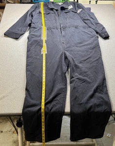 Bulwarks Flame Resistant Coveralls Mens 52 Reg Navy Multi-Pockets - Picture 1 of 13