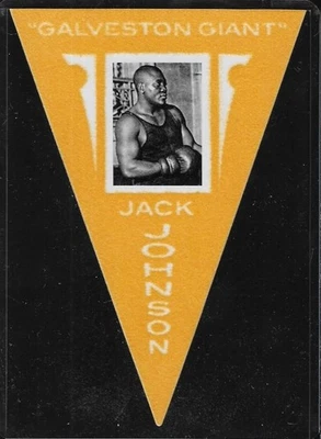 2012 PANINI GOLDEN AGE ~ JACK JOHNSON YELLOW PARALLEL PENNANT #1 ~ BOXING GREAT - Image 1 of 2